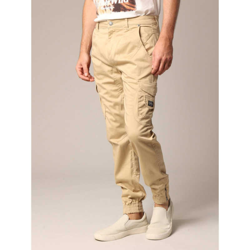 Pantalon slim cargo garden beige homme - Deeluxe