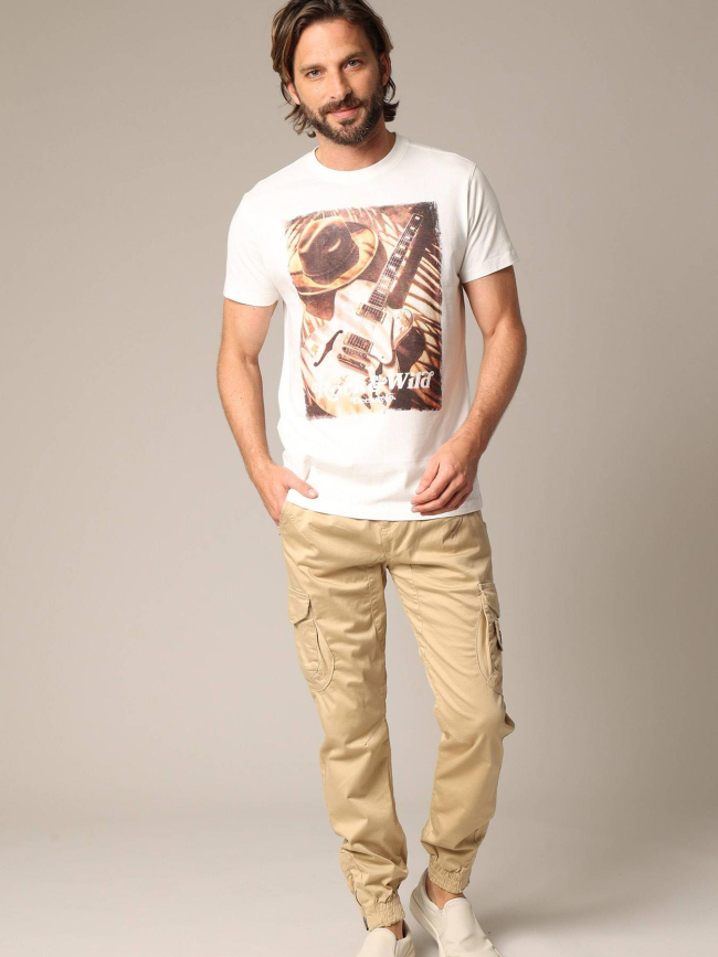 Pantalon slim cargo garden beige homme - Deeluxe