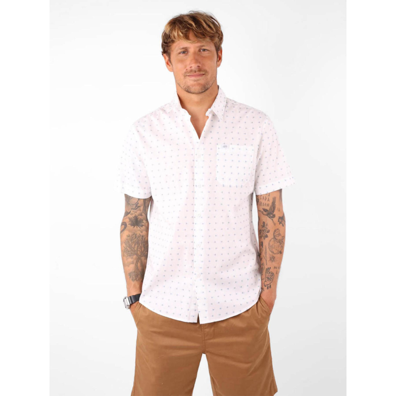 Chemise manches courtes à motif geo blanc homme - Oxbow