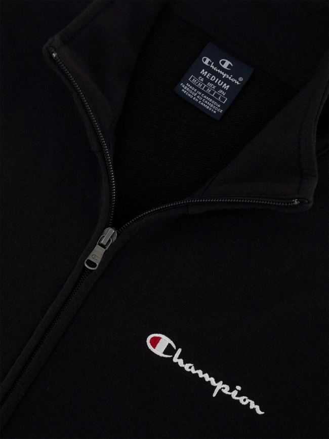 Sweat zippé uni noir homme - Champion