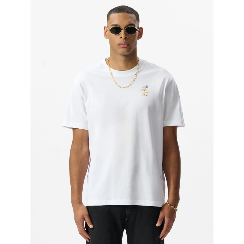 T-shirt à manches courtes t-bistro blanc homme - Teddy Smith