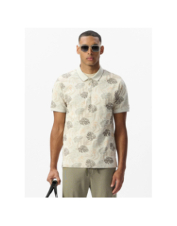 Polo à fleurs pasy 2 gris chiné homme - Teddy Smith