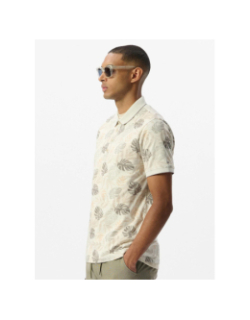 Polo à fleurs pasy 2 gris chiné homme - Teddy Smith