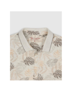 Polo à fleurs pasy 2 gris chiné homme - Teddy Smith