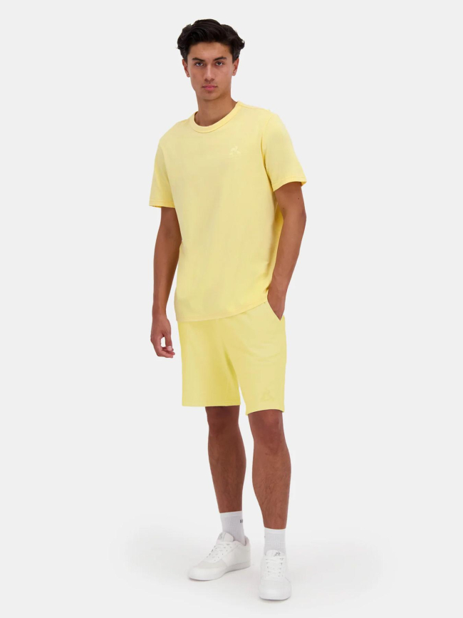 Short de sport ess n1 jaune homme - Le Coq Sportif