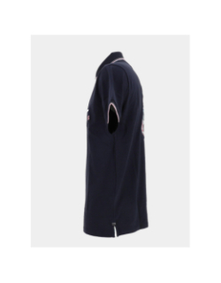 Polo à manches courtes patch aop floral marine homme - Union Black
