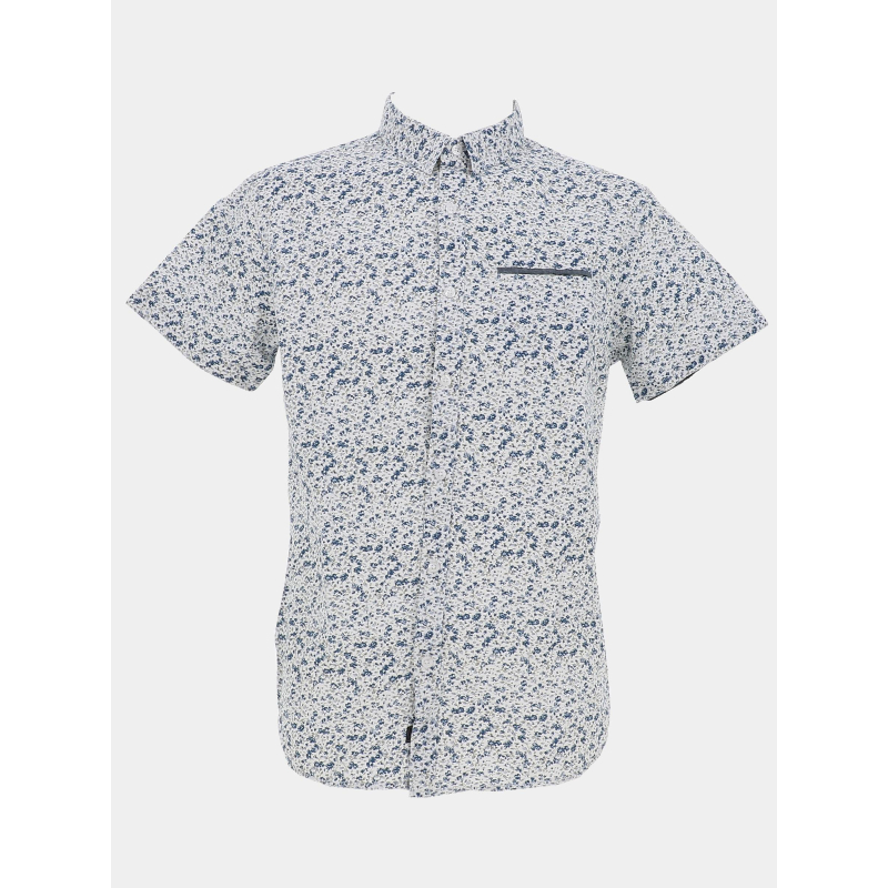 Chemise en popeline à motif floral blanc homme - Rms 26