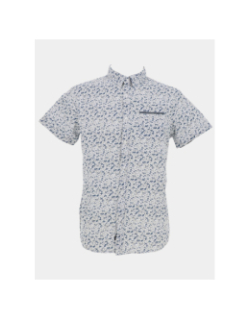 Chemise en popeline à motif floral blanc homme - Rms 26
