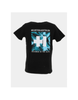 T-shirt à manches courtes polo noir homme - Helvetica