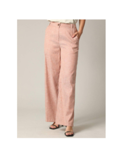 Pantalon rayé azalia rouge femme - Deeluxe