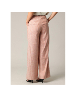 Pantalon rayé azalia rouge femme - Deeluxe