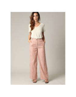 Pantalon rayé azalia rouge femme - Deeluxe