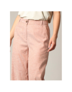 Pantalon rayé azalia rouge femme - Deeluxe