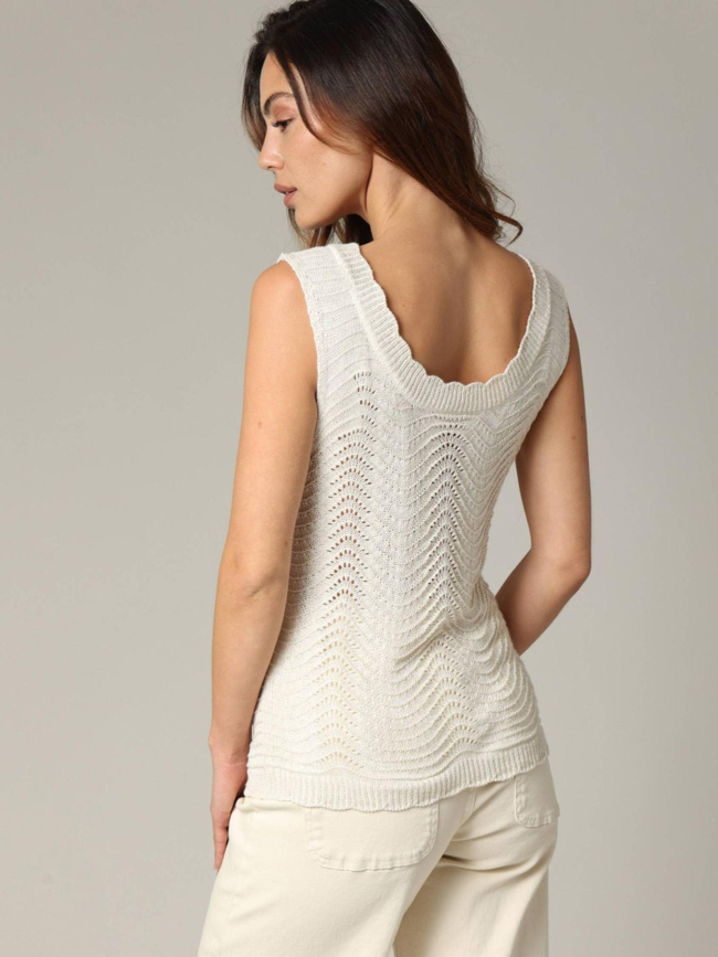 Débardeur en maille belena blanc femme - Deeluxe