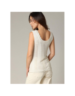 Débardeur en maille belena blanc femme - Deeluxe