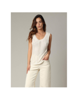 Débardeur en maille belena blanc femme - Deeluxe