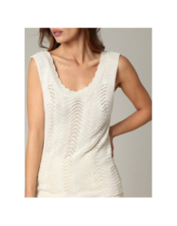 Débardeur en maille belena blanc femme - Deeluxe