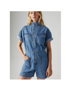 Combishort en jean surplus bleu femme - Levi's