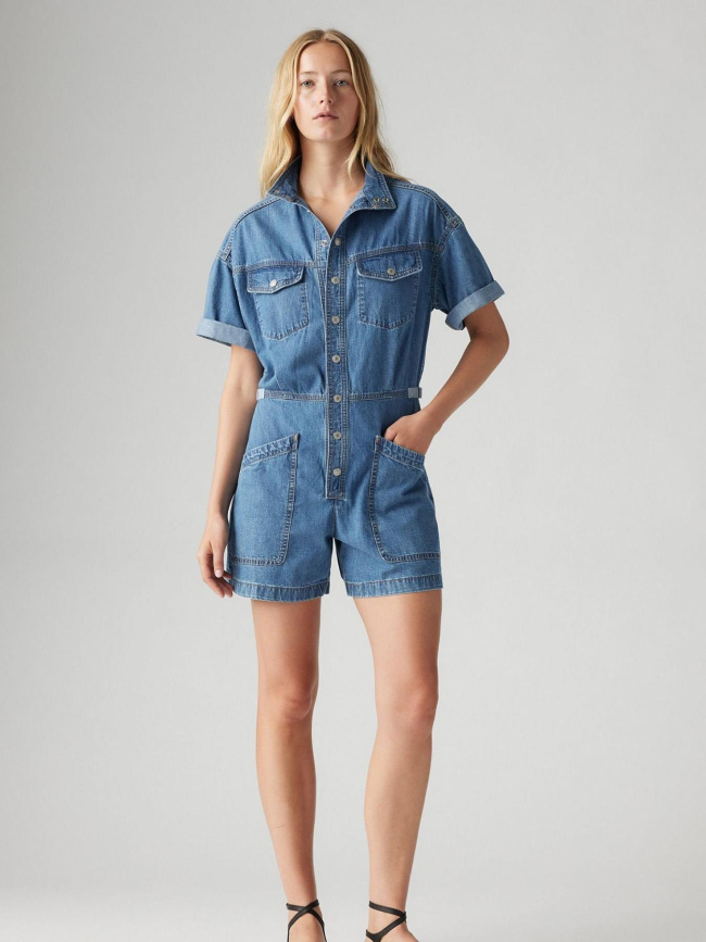 Combishort en jean surplus bleu femme - Levi's