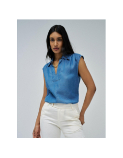Top lightdenim bleu femme - Salsa