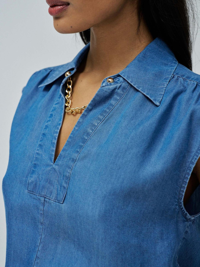 Top lightdenim bleu femme - Salsa