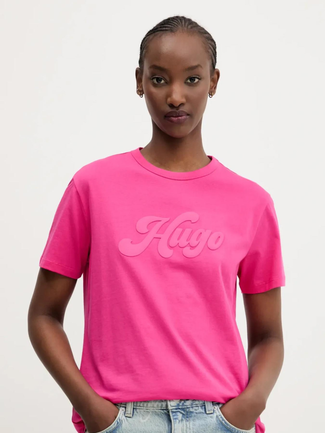 T-shirt logo damacia rose femme - Hugo
