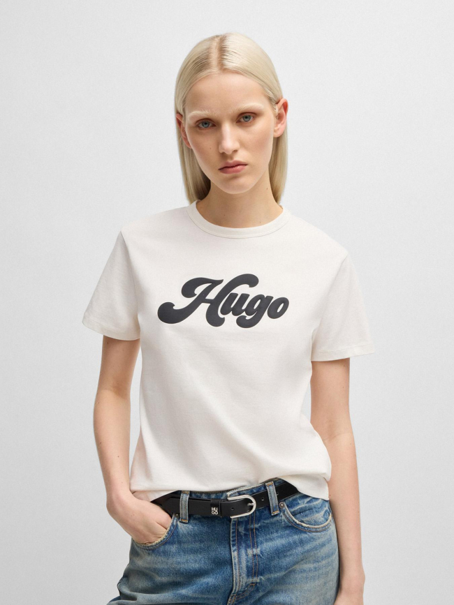 T-shirt logo damacia blanc femme - Hugo
