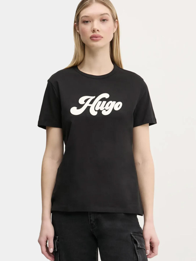 T-shirt logo damacia noir femme - Hugo