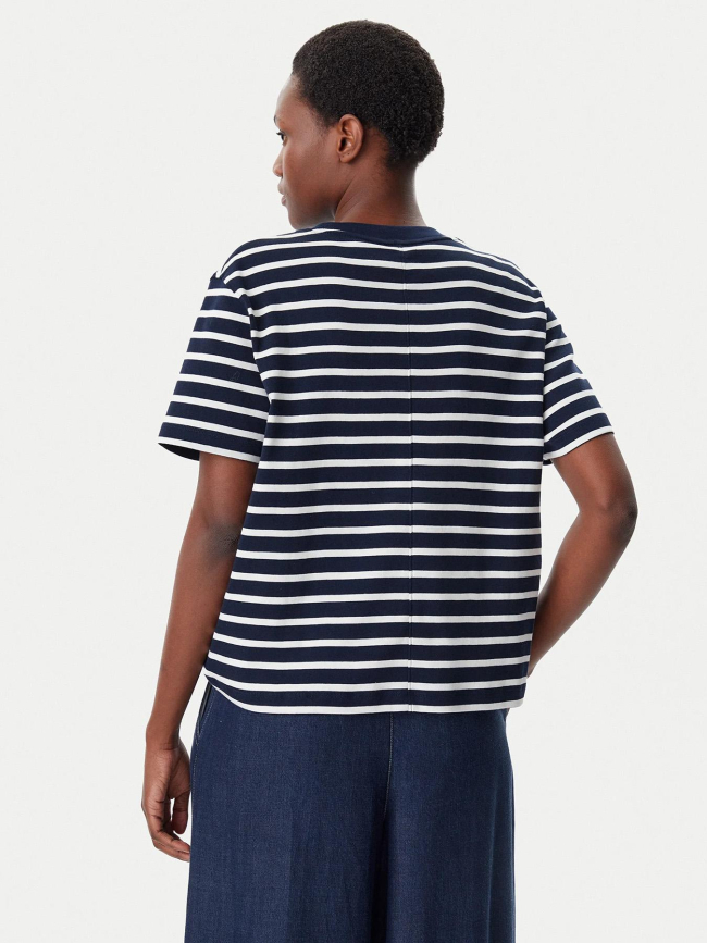 T-shirt rayé relax modern bleu marine femme - Tommy Hilfiger