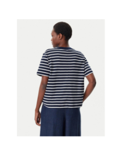 T-shirt rayé relax modern bleu marine femme - Tommy Hilfiger