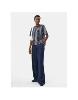T-shirt rayé relax modern bleu marine femme - Tommy Hilfiger