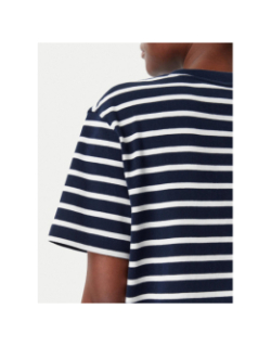 T-shirt rayé relax modern bleu marine femme - Tommy Hilfiger