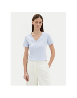 T-shirt col v slim cody bleu clair femme - Tommy Hilfiger