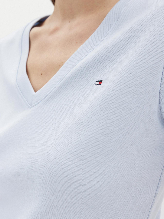 T-shirt col v slim cody bleu clair femme - Tommy Hilfiger
