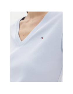 T-shirt col v slim cody bleu clair femme - Tommy Hilfiger