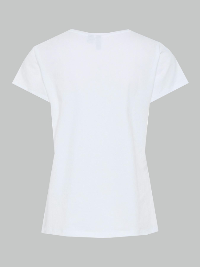 T-shirt col v erima blanc femme - Pieces