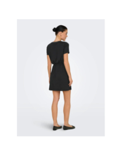 Robe col v pailleté dalila noir femme - Jdy