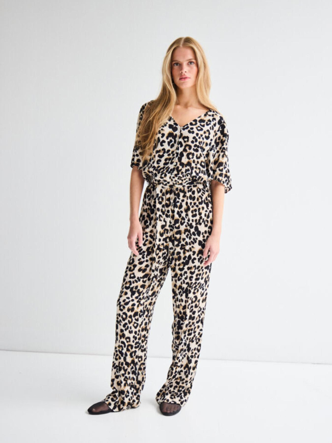 T-shirt imprimé marrakech beige noir femme - Ichi