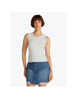 Débardeur côtelé essential rib blanc femme - Tommy Jeans