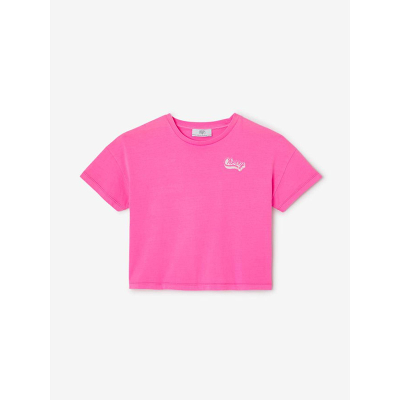T-shirt coupe ample anatagi rose fluo fille - Le Temps Des Cerises