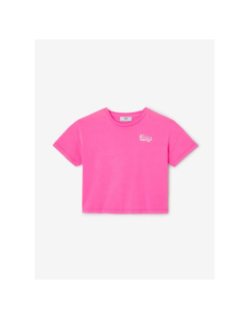 T-shirt coupe ample anatagi rose fluo fille - Le Temps Des Cerises
