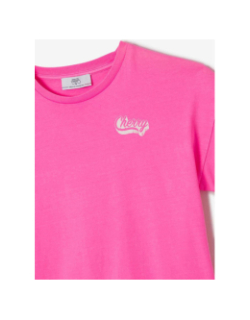 T-shirt coupe ample anatagi rose fluo fille - Le Temps Des Cerises
