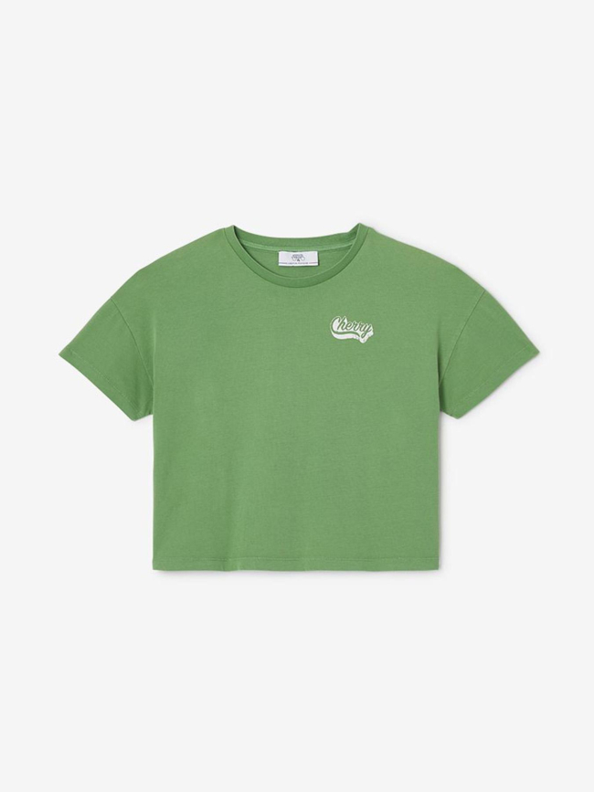T-shirt coupe ample anatagi vert fille - Le Temps Des Cerises