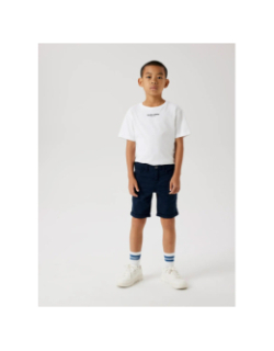 Short slim nkmsilas isak bleu marine garçon - Name It