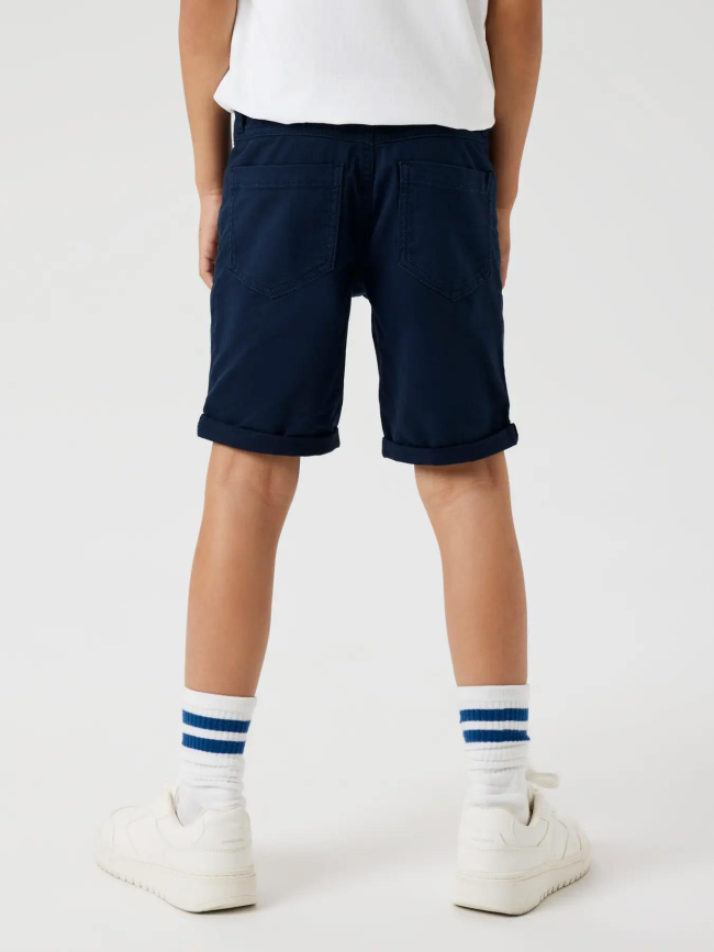 Short slim nkmsilas isak bleu marine garçon - Name It