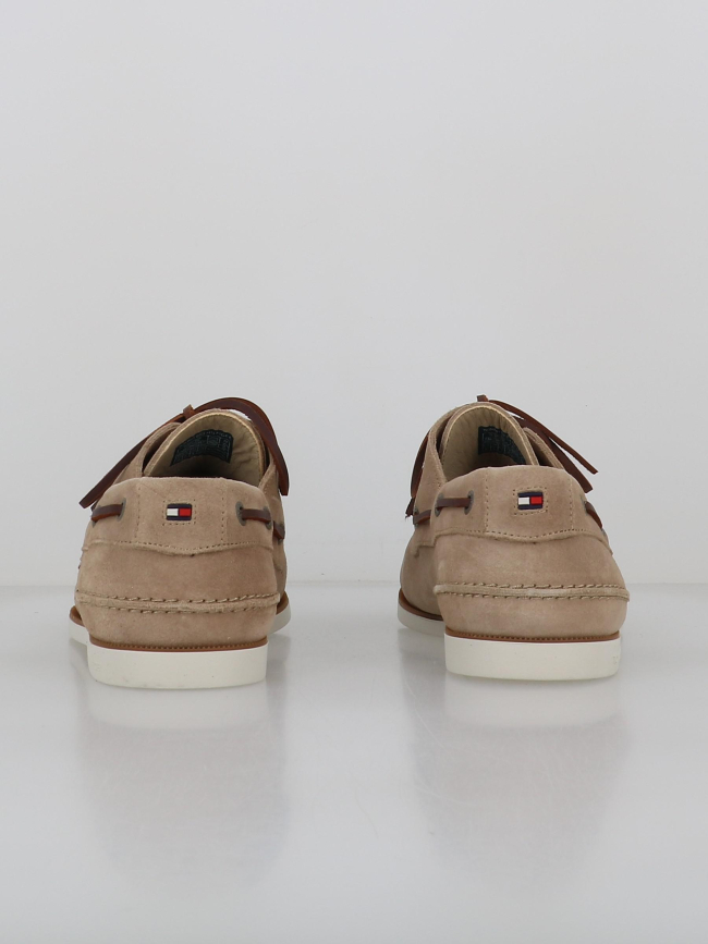 Chaussures bateaux cuir suédé beige homme - Tommy Hilfiger