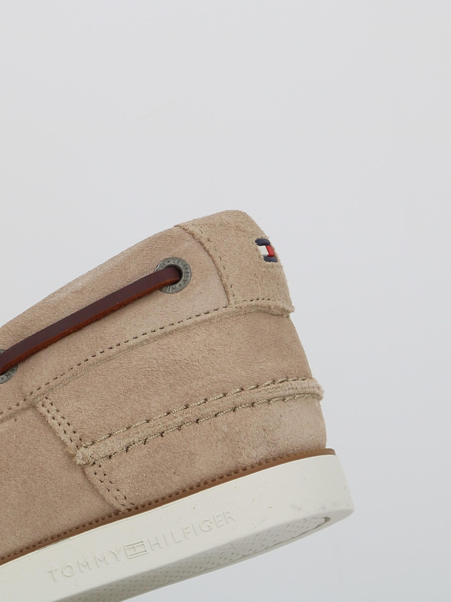 Chaussures bateaux cuir suédé beige homme - Tommy Hilfiger