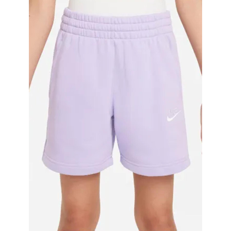 Short de sport molleton nsw club violet fille - Nike