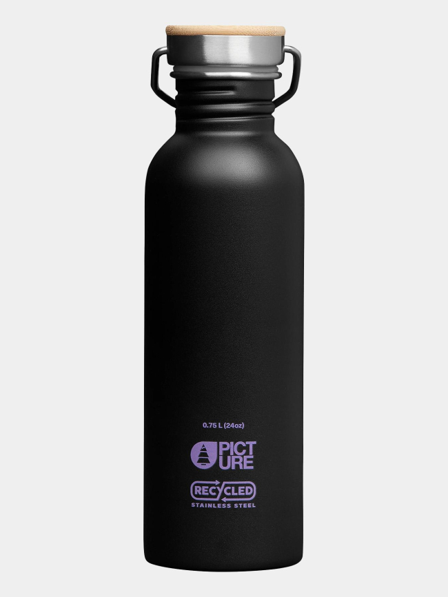 Bouteille légère et durable hampton 750 ml fleur noir - Picture