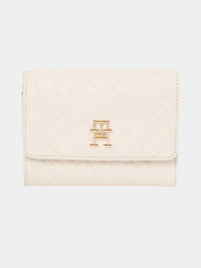 Portefeuille à trois volets beige femme - Tommy Hilfiger